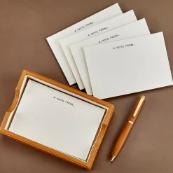Leather Letterpress Memo Tray