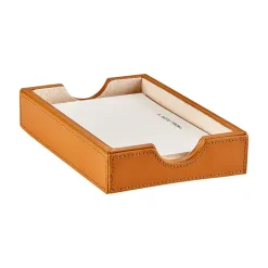 Leather Letterpress Memo Tray