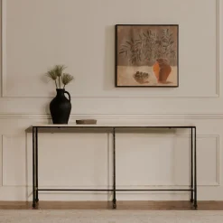 Leilani Botticino Marble Console Table (60")