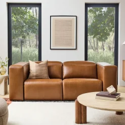 Leo Motion Reclining Leather Sofa (91"–123")