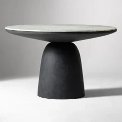Leona Marble Round Dining Table & Chairs Set