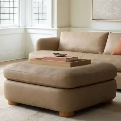 Leroy Leather Ottoman