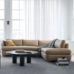Leroy Leather 2-Piece Bumper Chaise Sectional (110.5")