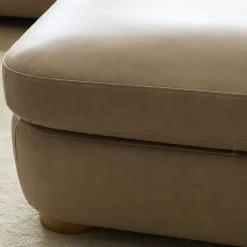 Leroy Leather 2-Piece Bumper Chaise Sectional (110.5")