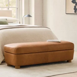 Leroy Leather Storage Bench