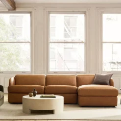 Leroy Motion Reclining Leather 3-Piece Chaise Sectional (108")