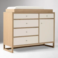 Lina 5-Drawer Narrow Dresser with Removable Topper (48")