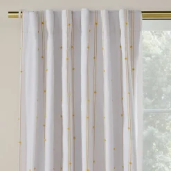 Linear Pom Pom Curtain w/ Blackout Liner