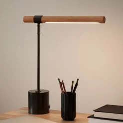 Linear Wood LED USB Table Lamp (18")