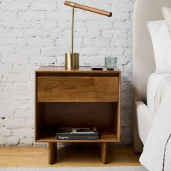 Linear Wood LED USB Table Lamp (18")