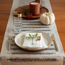 Little Korboose Black Feather Table Runner