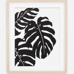 Living Pattern Framed Print - Monstera Deliciosa Trio