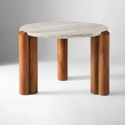 Lorraine Marble Side Table (24")