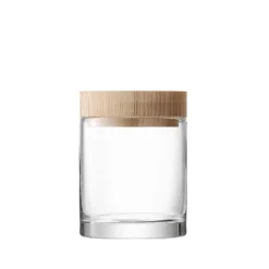 Lotta Wood Top Glass Kitchen Canisters