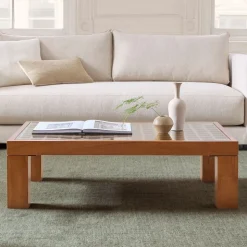 Lottie Grid Top Coffee Table (44")