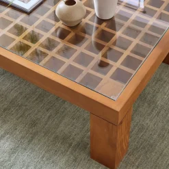 Lottie Grid Top Coffee Table (44")