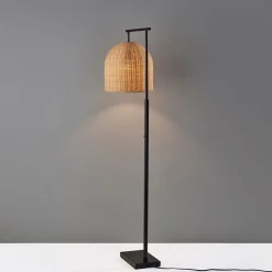 Louisa Rattan Floor Lamp (58")