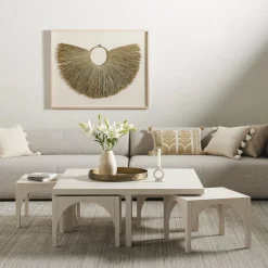 Lucille Coffee Table & Nesting Arch Stools (47")