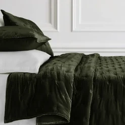 Lush Velvet Tack Stitch Quilt & Shams