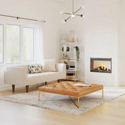 Maeve Square Leather Ottoman