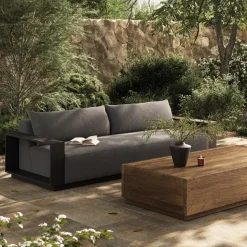 Mairead Outdoor Metal Sofa (106")