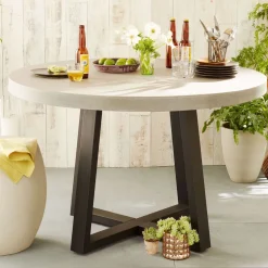 Malfa Outdoor Round Dining Table (32" - 48")