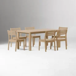 Mara Vista Outdoor Dining Table (67") & Dining Chairs Set