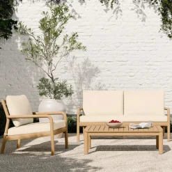 Mara Vista Outdoor Sofa (63"), Lounge Chair & Coffee Table (44") Set