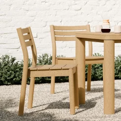 Mara Vista Outdoor Stacking Side Dining Chairs (Set of 2)