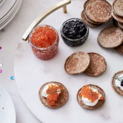 Marble & Brass Round Charcuterie Board