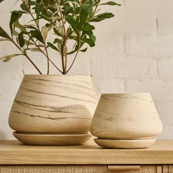 Marbled Ceramic Planter