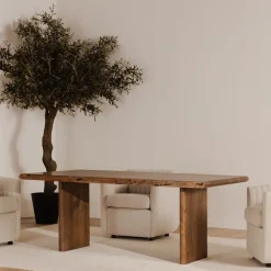 Margaret Live Edge Dining Table (78"–98")