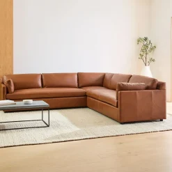 Marin Leather 3-Piece L-Shaped Sectional (114")
