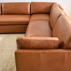 Marin Leather 3-Piece L-Shaped Sectional (114")