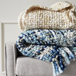 Marled Basketweave Throw