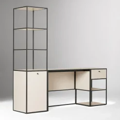 Marlowe Desk (42"), Narrow Shelf (18") & Small Storage Tower (18") Set