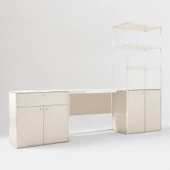 Marlowe Desk (42"), Wide Shelf (30") & Storage Cabinet (30") Set