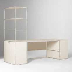 Marlowe Desk (60"), Wide Shelf (30") & Storage Cabinet (30") Set