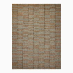 Melange Grid Flatweave Wool Rug