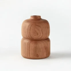 Melanie Abrantes Hardwood Bud Vase - Double