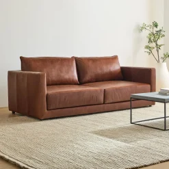 Melbourne Leather Sofa (76"–96")