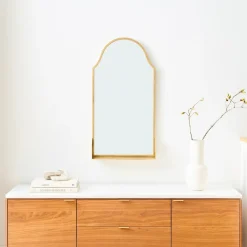 Metal Arch Shelf Mirror