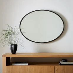 Metal Frame Oval Wall Mirror