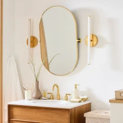 Metal Frame Pivot Mirror - Pill