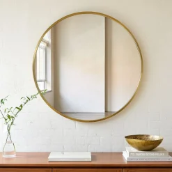 Metal Frame Round Wall Mirror