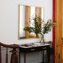 Metal Frame Square Wall Mirror