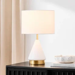 Metalized Glass USB Table Lamp (20")