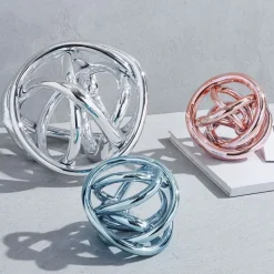 Metallic Decorative Glass Knots
