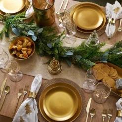 Metallic Foil Linens Runner