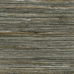 Metallic Gunmetal Grasscloth Wallpaper